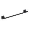 Metalique 51023-BK Black Bathroom Accessory Zinc Alloy Square Base and Long Stainless Steel Towel Rack Wall-mounted Towel Bar