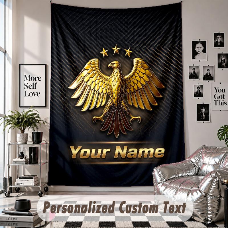Custom Tapestry Wall Hanging, Germany national football team Personalized Name Text Home Wall Decor