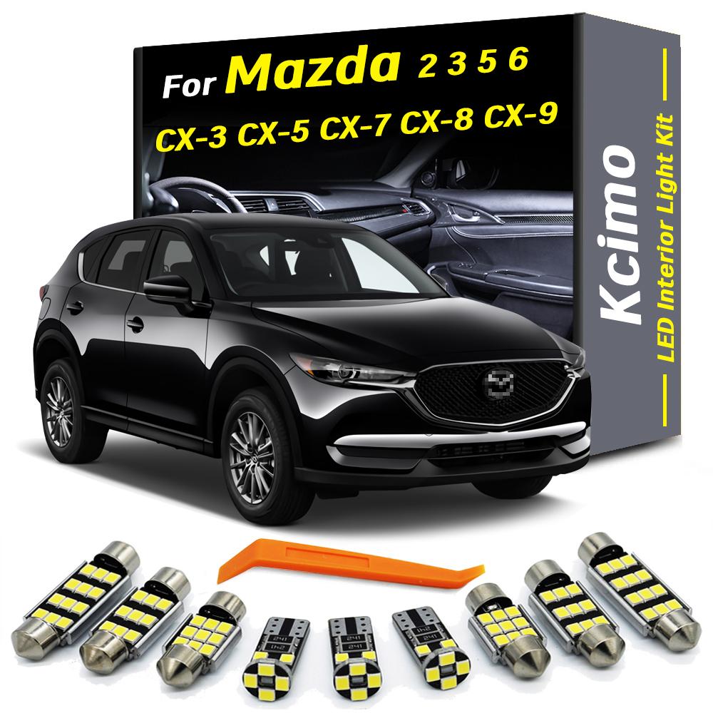 Комплект светодиодных лампочек для салона Kcimo для Mazda 2 3 5 6 CX-3 CX-5 CX-7 CX-8 CX-9 CX3 CX5 CX7 CX8 CX9 1996- 2017 2018 2019 2020 2021