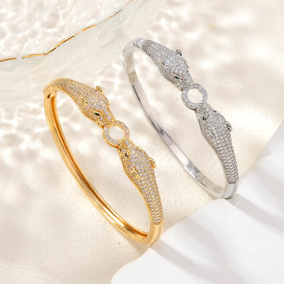 Fashionable Nail High-Quality Zirconia Wedding Daily Versatile Open Bracelet