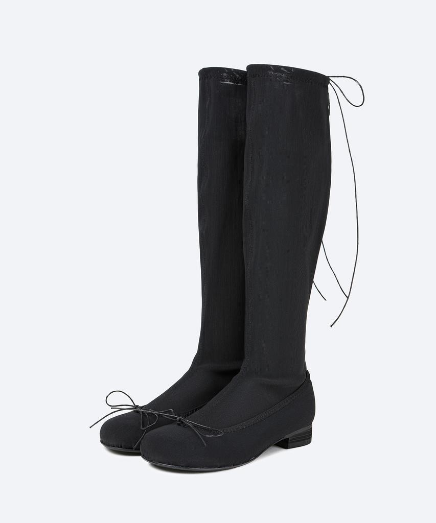 Then Nia Sheer Mesh Boots / Black