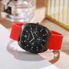 Large Dial Imitation Needle Watch for Men Casual Waterproof Silicone Strap Quartz Watches Women Watch