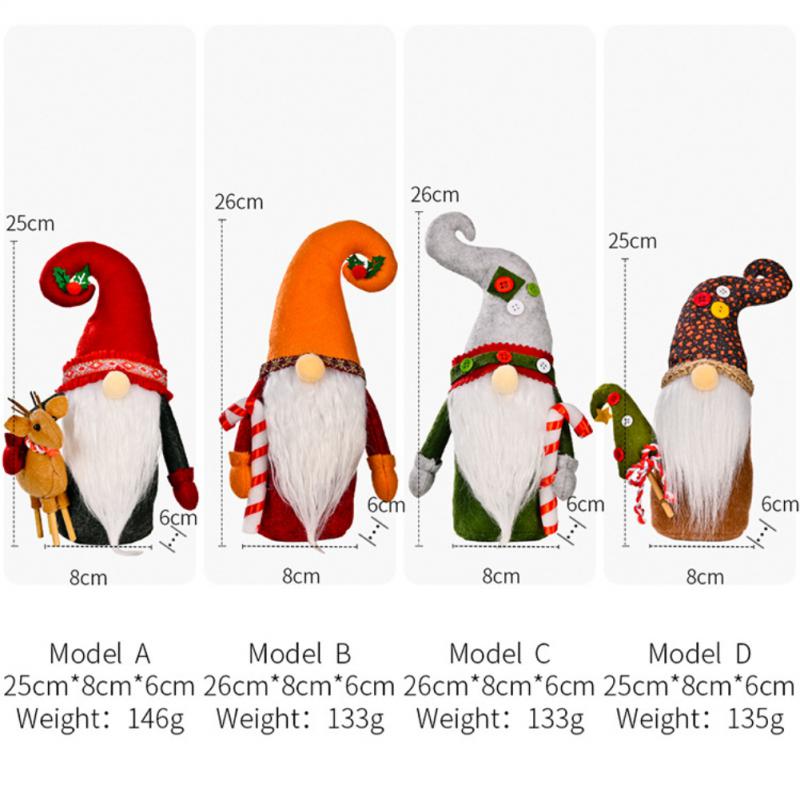 Рождественский кулон вязаный плюшевый гном кукла украшение рождественская елка настенное украшение праздничный домашний декор подарок сидячая игрушка