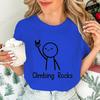 Womens Casual Climbing Rock Graphic Tee TShirts Comfortable Clothes for Climbers And Bouldering Lovers Fashionable Outdoor Tee