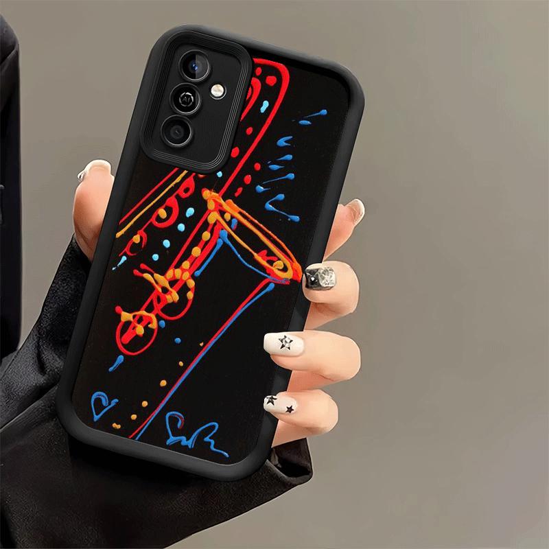 Чехол для телефона для Samsung Galaxy A17 A16 A15 A14 A13 Музыкальный инструмент Саксофон A56 A36 A26 A55 A35 A25 A54 A34 A24 A53 A33 A23 A07
