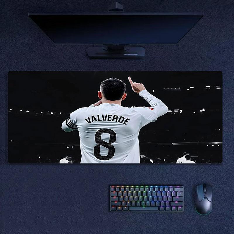 Коврик для мыши Fede Valverde, Большой игровой коврик для стола, Нескользящий XXL коврик для мыши для ноутбука и планшета, Игровой коврик для мини-ПК со швами по краям