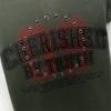 Mens Oversized Long Sleeve T-Shirt With Contrast Color Panel Distressed Letter Print Metal Ring Cutout Detail Streetwear Casual