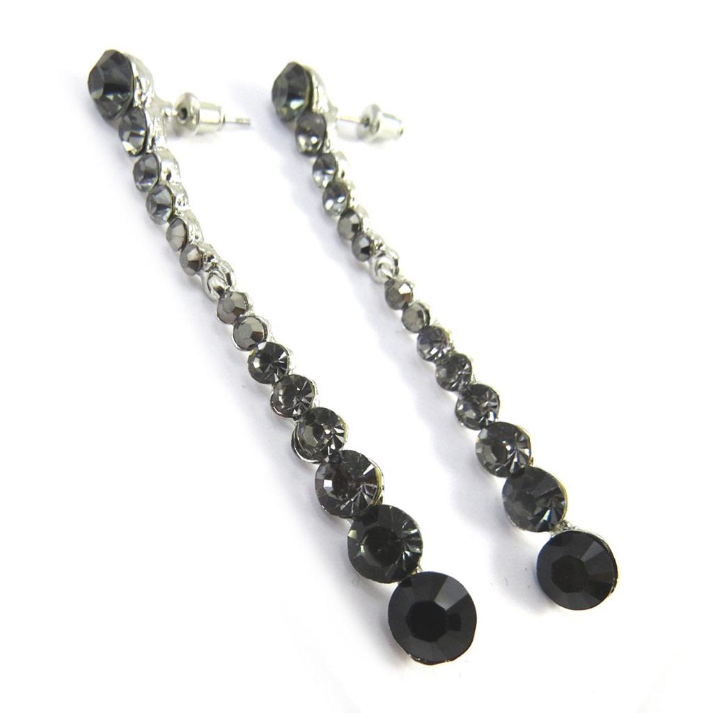 Les Trésors De Lily [N3131] - Дизайнерские серьги "Сисси" серо-черный