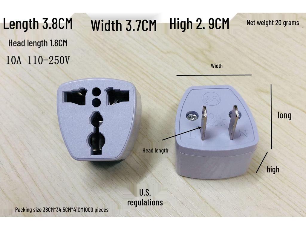 Universal Plug Adapter: US, EU, AU, UK, South African, German Converter