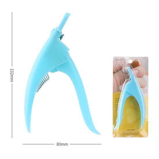 Yousheng Nail Tip Cutter Ergonomic Spring Design Straight Edge Sharp Blade Labor-saving Manicure Tool U-Type Professional False Nail Clippers Salon