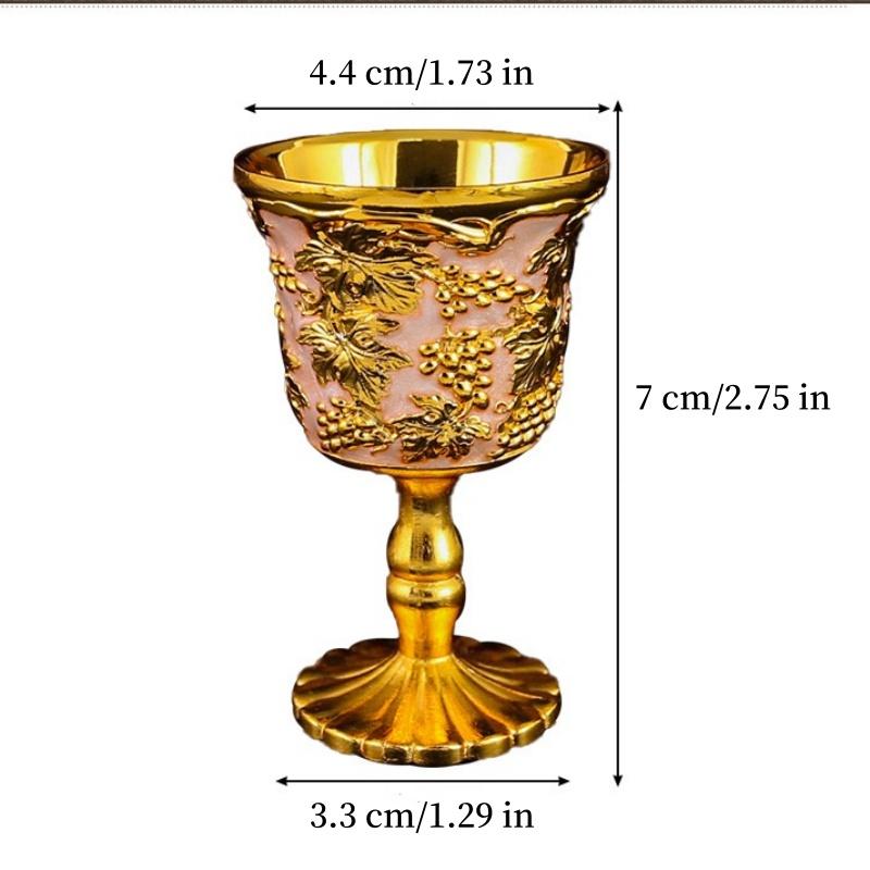 Mini Wine Glass, Multiple Colors Delicate Vintage Spirits Goblet, Alloy Portable Chalice Cup Friends Festive Decoration,1pcs