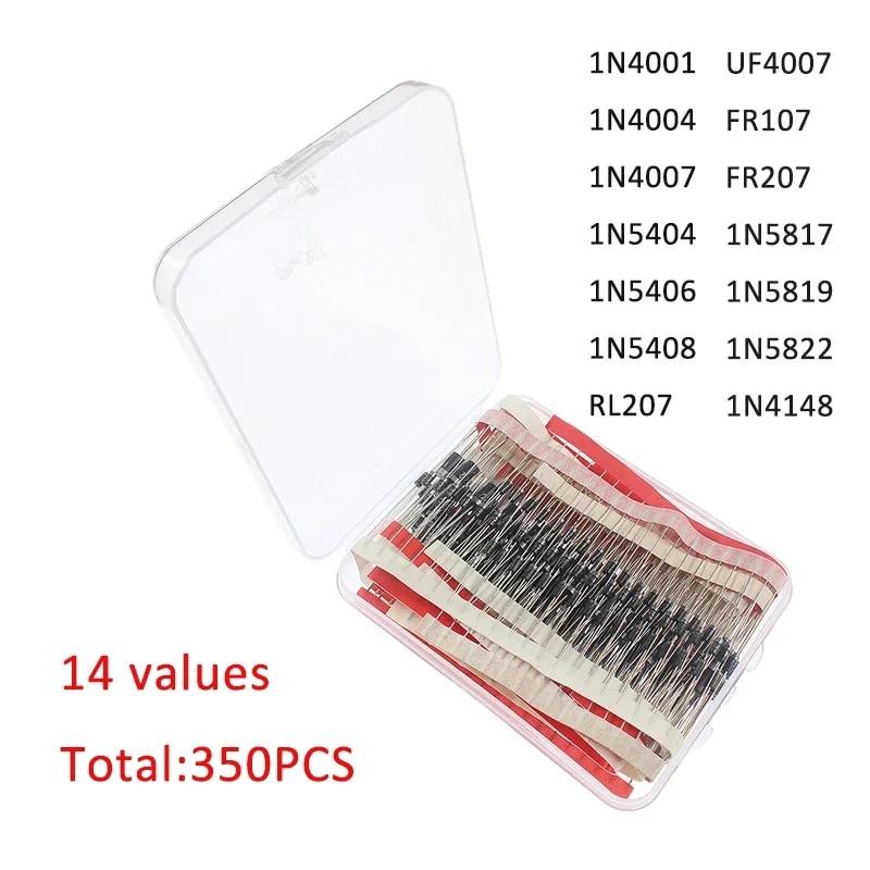 Выпрямительный диод Набор диодов Шоттки 1N4001 1N4004 1N4007 1N5819 1N5822 Набор быстро переключающихся SMD диодов M1 M4 M7 SS14 SS34 RS1M US1M