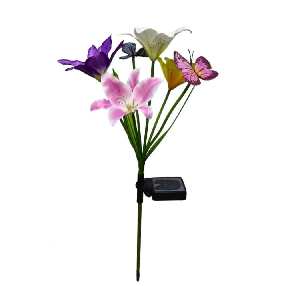 Waterproof LED Landscape Lamp Butterfly Design Solar Lights Solar Flower Lights Outdoor