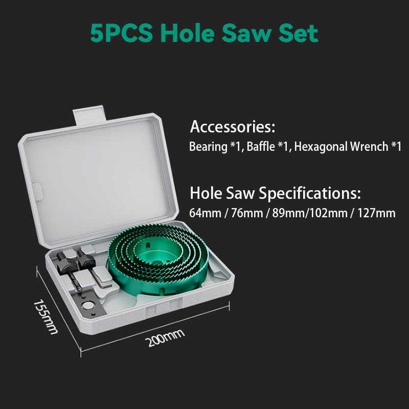 Hole Saw Set Saw Cup Wood Crown Drill Bit for Gypsum Board Wood Pvc Plastic Density Board Metal Woodworking Tools Industrial