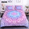 Комплект постельного белья Mandala размера King Flower Blue Purple Pink Комплект постельного белья Bohemian Mandala Style Soft Polyester Steady Cover
