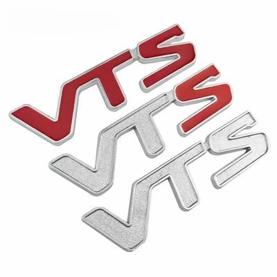 Металлический 3D значок-эмблема V T S VTS для автомобиля, 3D логотип-наклейка для Citroen C2 C3 C4 Quatre Saxo Xsara Jimny 1.6 16v VTR, красно-серебристый цвет