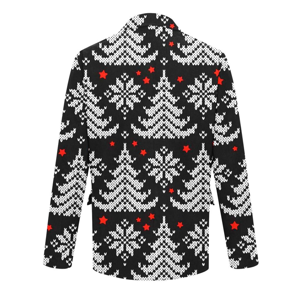 Мужской уродливый рождественский вельветовый теплый карманный пиджак-кардиган, мужской повседневный костюм