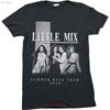 Little Mix T Shirt Small Mens Black Cotton Tour Concert Pop Music 2018 vintage Washed Casual graphic Stretched
