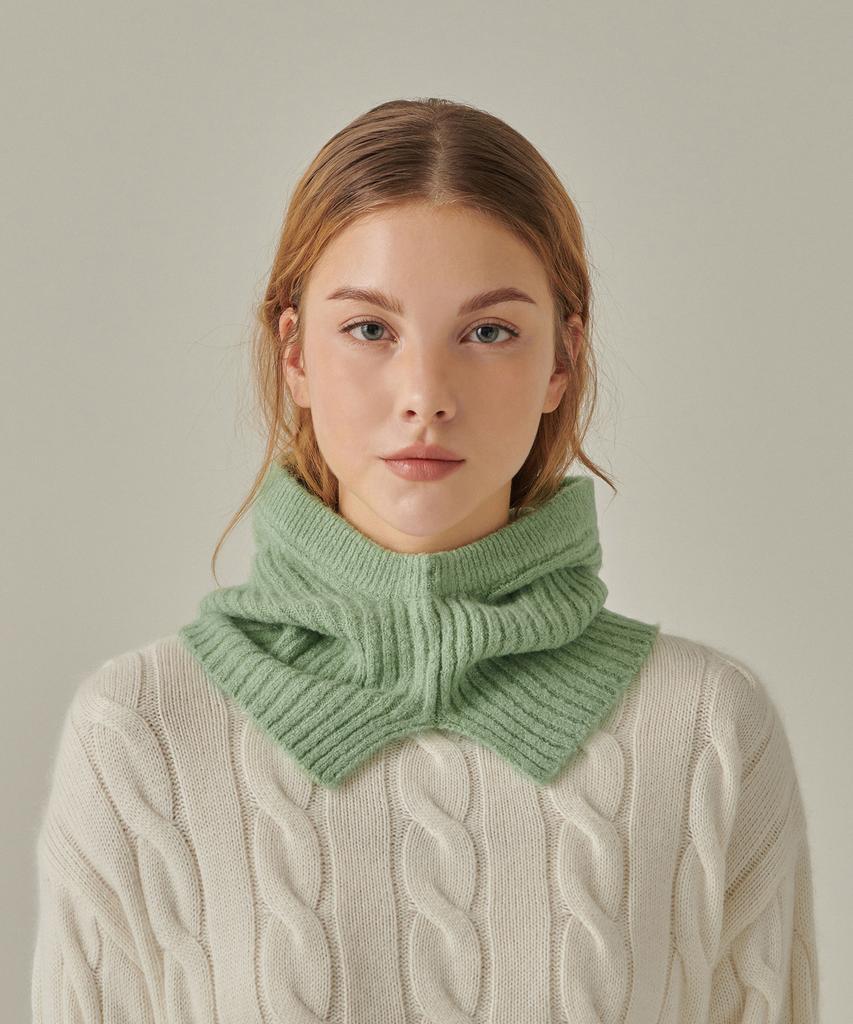 MUSINSA STANDARD WOMAN Женская мягкая балаклава из буклированной вязки [Яблочно-зеленый]