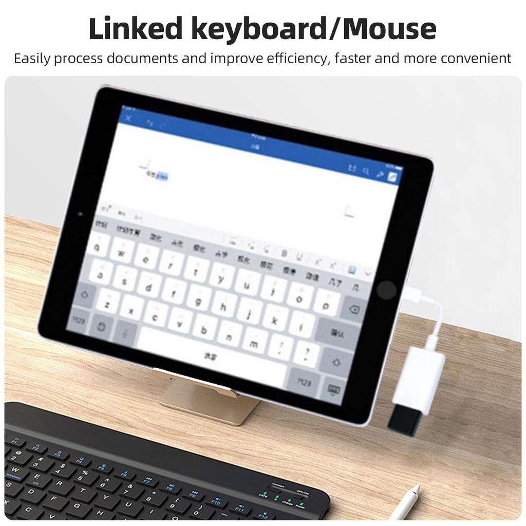 FONKEN Адаптер OTG для кабеля Lightning to USB 3.0 для передачи данных, устройства чтения карт памяти для iPhone, iPad, преобразователя разъемов