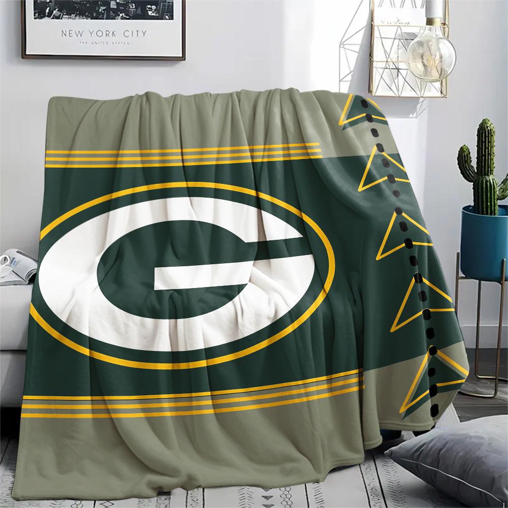 Фланелевое одеяло с принтом Green Bay Packers, Высококачественное, Удобное для всех сезонов, Домашний декор, Тепло и комфорт, Идеально для рождественских подарков