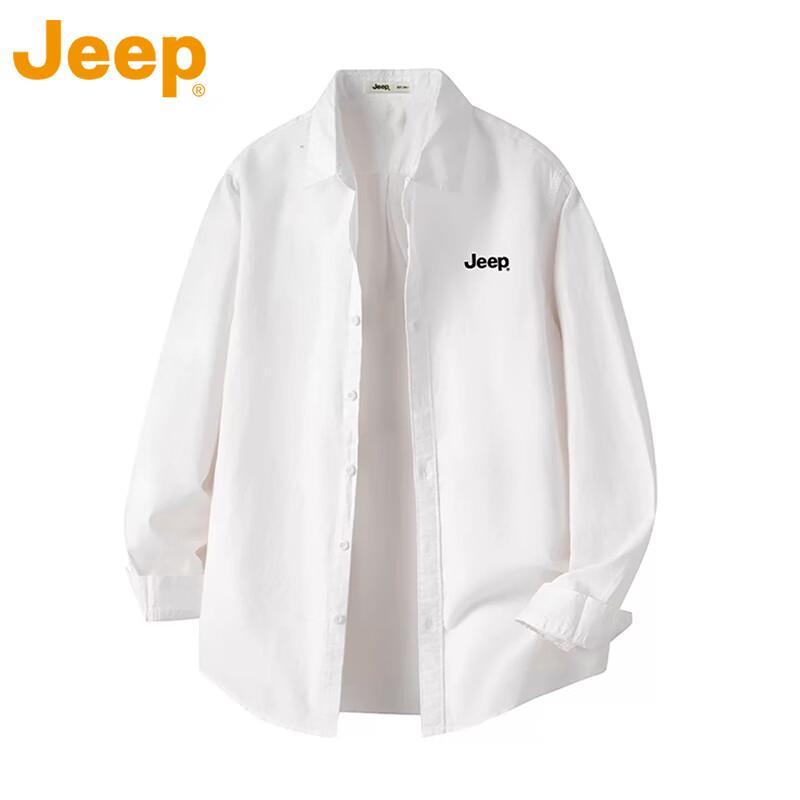 Jeep Мужская повседневная хлопковая рубашка с длинным рукавом