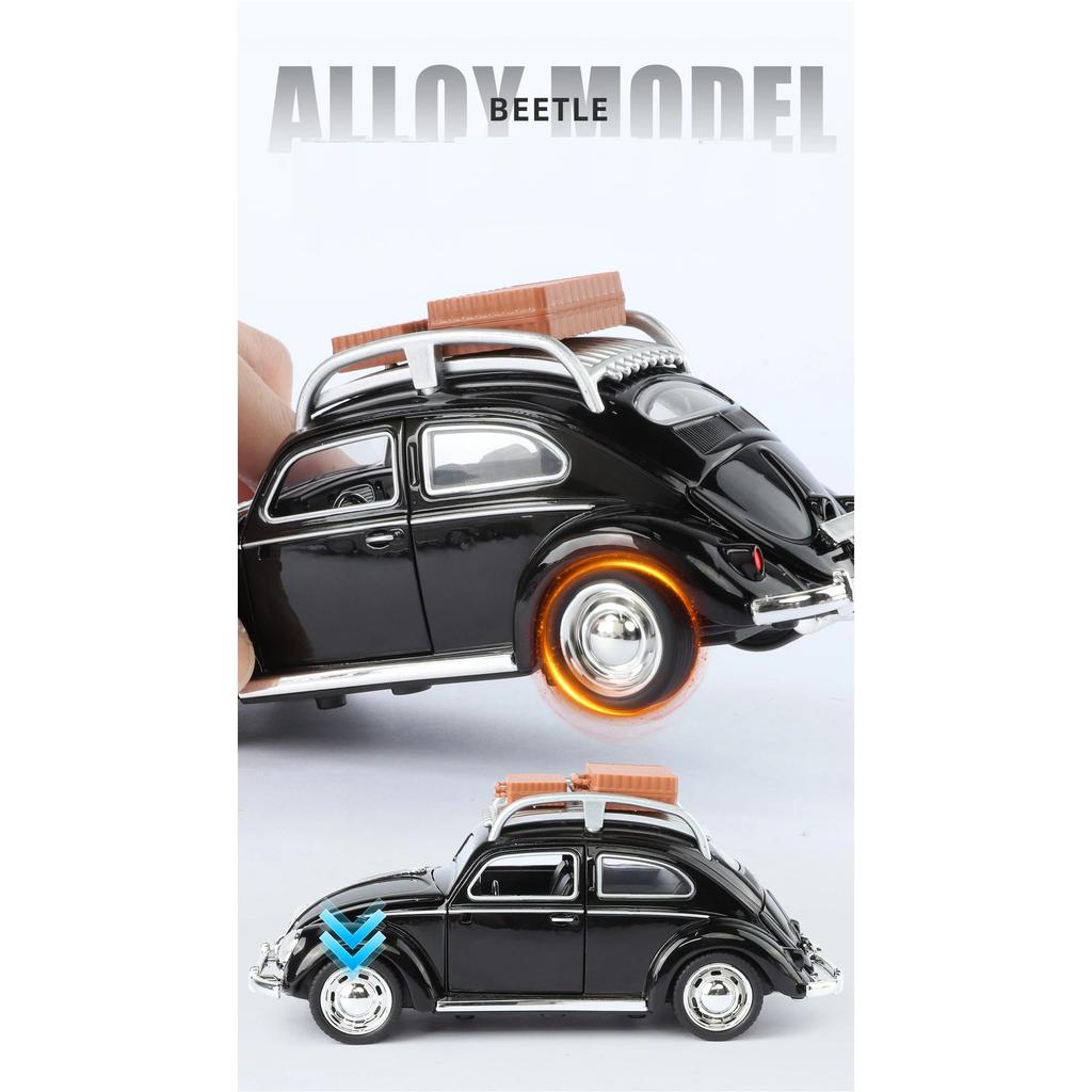 1/32 Beetle 1995 Классический Автомобиль Сплав Модель Автомобиля Звук и Свет Оттяжка Детская Игрушка Коллекционные Предметы Подарок на День Рождения