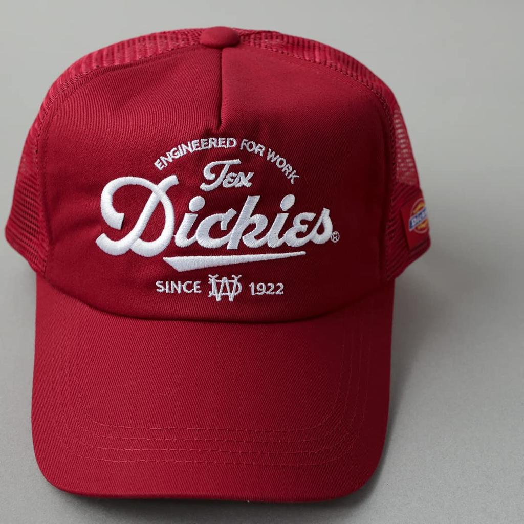 Dickies Mesh Cap with Original Logo, Unisex, Black, American Casual, Street Style (Free Size, DK Classic Wine)