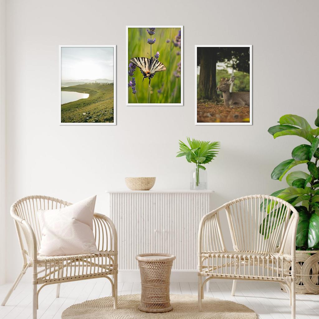 Serwrsw Frame Lightweight A3 Photo Poster Art Photo Frame Wall Hanging White 1 Piece 29.7x42cm