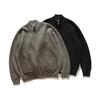 ORIGTEEN Men's Retro Zipper Pocket Sweater - Slimming Stand Collar Cardigan for Couples, Autumn/Winter Knitwear