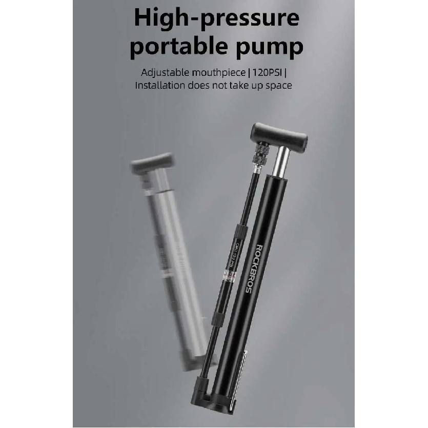 ROCKBROS 120Psi Велосипедный Насос Портативный Накачиватель Воздуха Велосипедный Насос С Манометром AV FV Шредер Преста Клапан Насос Велосипедные Аксессуары