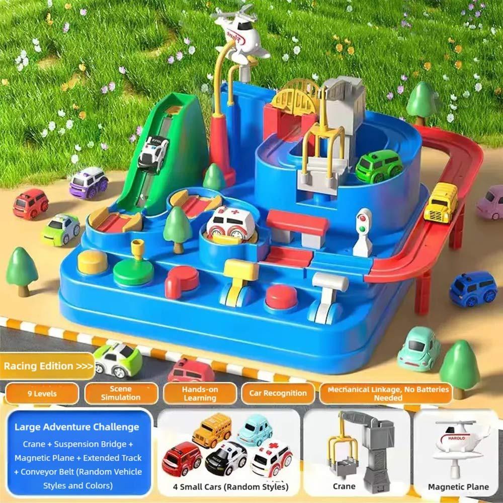 Inertia Coastdown Car Challenge Adventure Toy Plastic Track Adventure Game Funny Puzzle Game Game