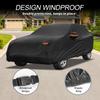 Motoforti Car Cover Outdoor Waterproof Sun Rain Hail Protection with Left Side Door Zipper 210D-PU for Genesis GV70