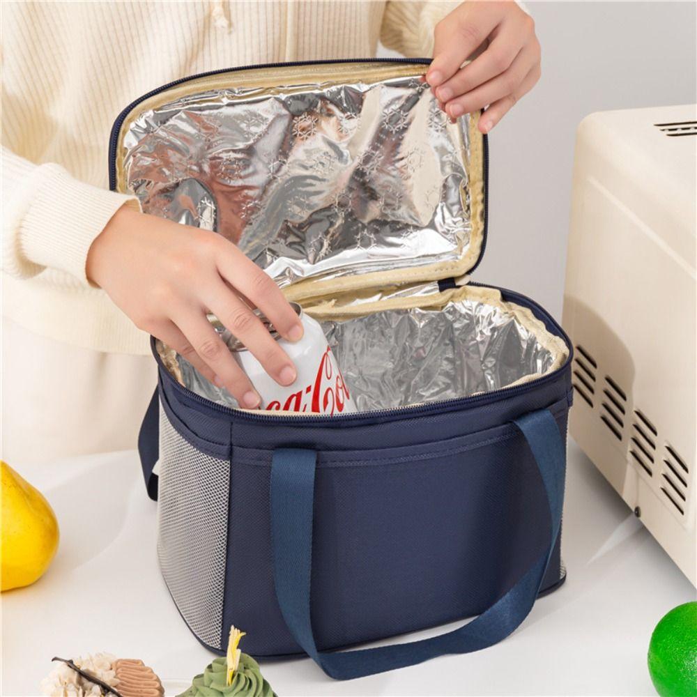 With Hard Liner Insulated Picnic  Bag Durable Cooler Bag Portable Food Thermal Bag  Camping