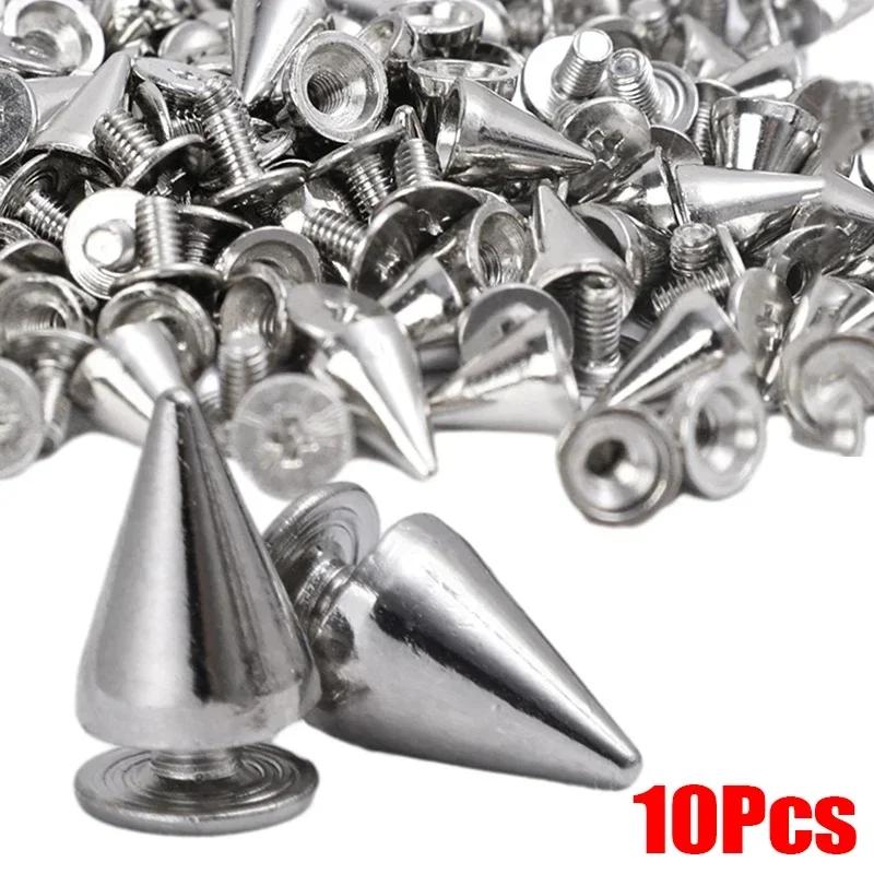 10-100 шт. круглые конические шипы металлические шипы для дерева заклепки с резьбой DIY ручная работа крутые панк-заклепки для одежды украшения для одежды обуви