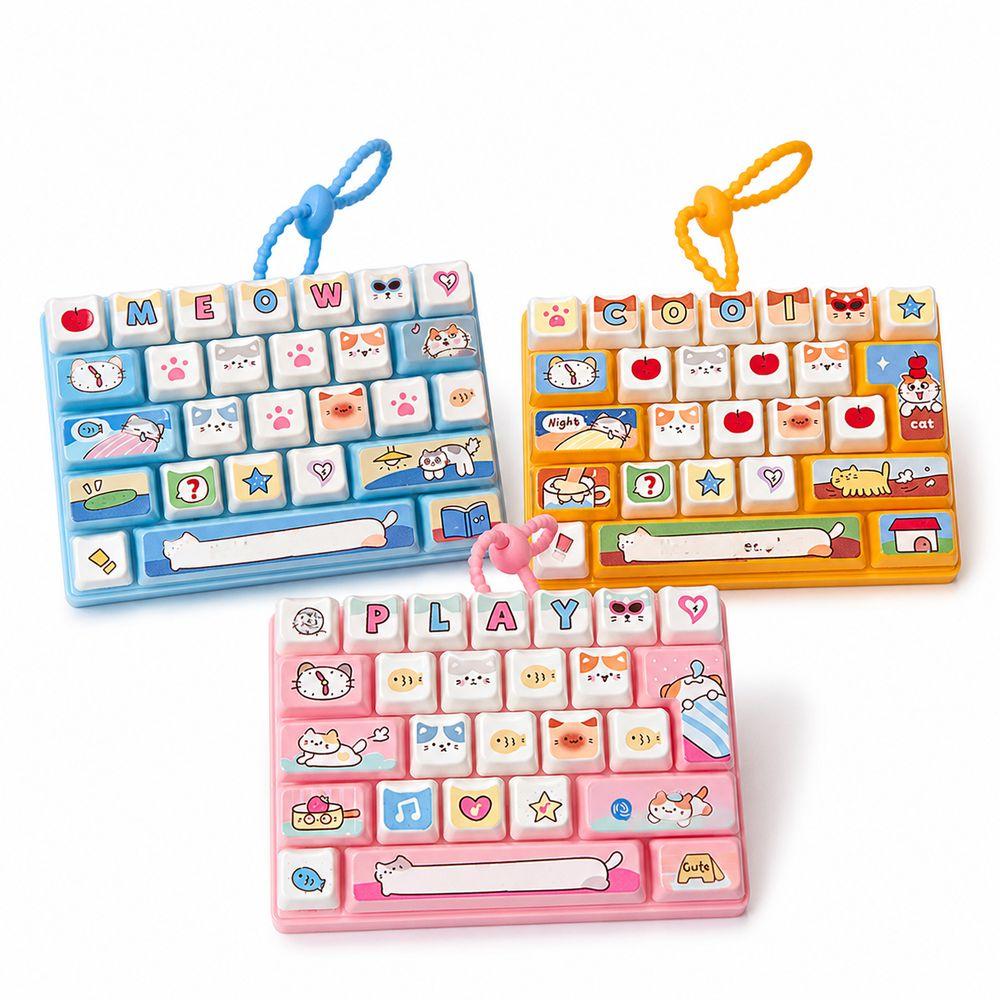 Clear Key Sounds Keyboard Keychain Pressable Keys Keyboard Toy Gifts