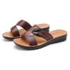 Plus Size Summer New Women Shoes Genuine Leather Casual Women's Wedges Shoes Open Toe Mother Plus Size Sandals