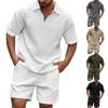 Мужская вельветовая спортивная однотонная футболка, шорты, тренировочный комплект для бега