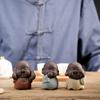 Маленький монах Чай Play Фиолетовый Глиняный Чай Pet Boutique Can Raise Fortune Украшения для аквариума Поднос для чая Zen Little Monk Украшения Декор