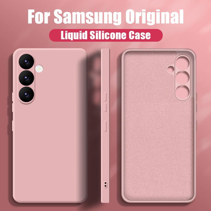 For Samsung A56 A16 A36 A55 A15 A35 A54 5G Case Liquid Silicone Phone Case For Samsung Galaxy S25 Ultra S24 FE S23 S22 A52 5G Cover Candy Shockproof