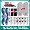 Подходит для ( ECOVACS DEBOT T30S / T30S PRO / T30S PRO OMNI / T30S COMBO ) Запчасти Основная боковая щетка Фильтр Тряпка для швабры Мешок для пыли