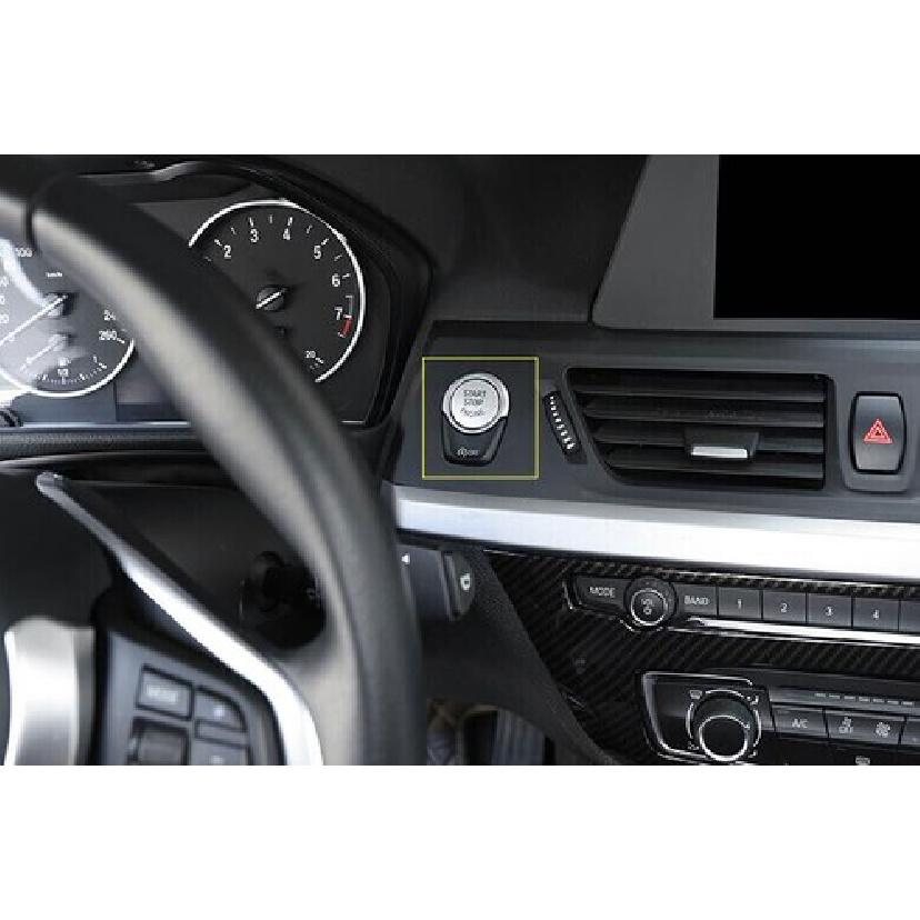 Matte Silver Inner One-Click Startup Button 2011-17 Cover Trim For BMW 5 Series