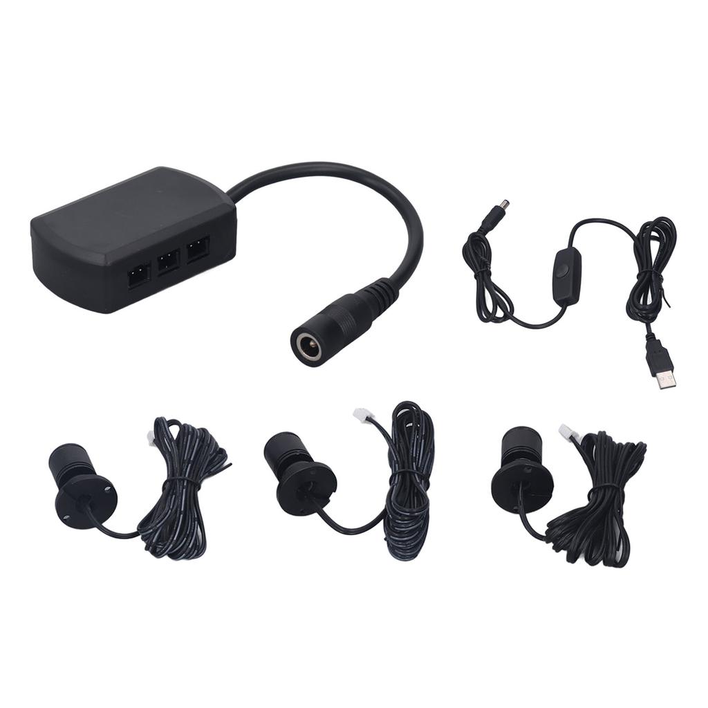 Mini LED Spot Lights 5V USB Showcase Display Light 1 To 3 Dimmable Small Cabinet Light for Jewelry Collection Black