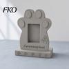 3D Butterfly Pattern Ornament Tombstone Dog Memorial Stone, with Built-in Photo Card Slot, And Pet Memory Display Frame Paw Design,
