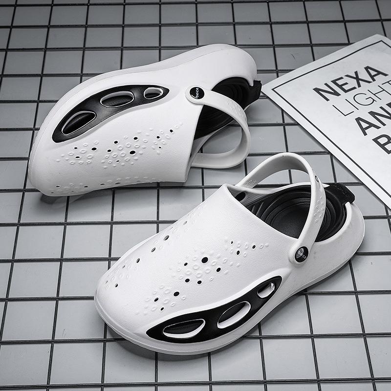 Hole Shoes Men's New Thick-soled Non-slip Casual Bag Head Drag Outdoor Fashion Soft-soled Wear-resistant Beach Cool Slippers