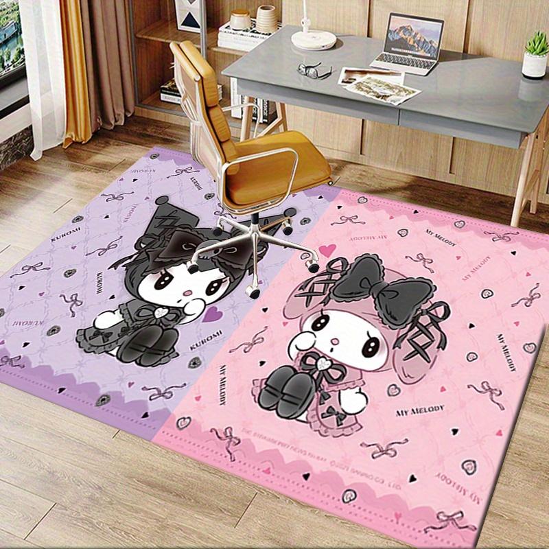 Sanrio Kuromi, My Melody, SanrioSoft Thick Printed Carpet, Non-Slip Entryway Mat for Bathroom, Living Room, Bedroom, Laundry Room - Machine