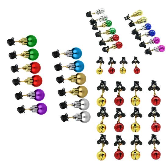 Beard Ornament Christmas Beard Jingle Bell Clip Decoration Plastic Facial Hair Bauble Clips for Holiday Party Decor