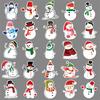50 Snowman Doodle Cartoon Christmas Fresh Children's DIY Mobile Suitcase Stickers Waterproof