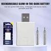 Перезаряжаемые светящиеся в темноте батарейки Lir425 с USB-зарядным устройством, 300 циклов заряда, быстрая зарядка, портативные, для использования на ночной рыбалке