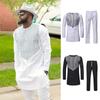 Men's  2 Piece Set Long Sleeve Pants Dashiki Outfit Traditional Suit